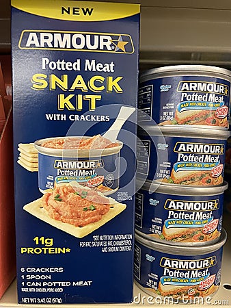 Armour snack kit on a retail shelf Editorial Stock Photo