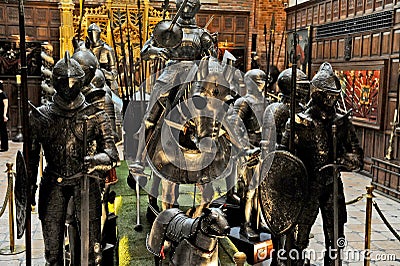 Armour suits in Ricardo Brennand institute Editorial Stock Photo