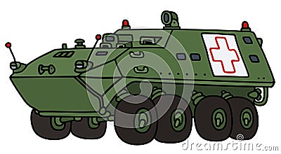 Armoured ambulance vehicle Vector Illustration