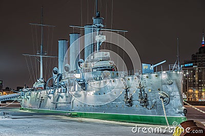 Armoured cruiser Aurora, St.Petersburg, Russia Editorial Stock Photo