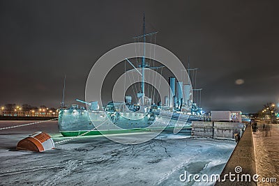 Armoured cruiser Aurora, St.Petersburg, Russia Editorial Stock Photo