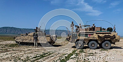 Armoured Vehicles in Afghanistan Editorial Stock Photo