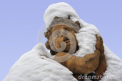 Arms full of snow Stock Photo