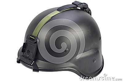 army black kevlar helmet Stock Photo