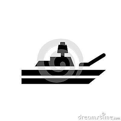 army boat icon. Trendy army boat logo concept on white background from army and war collection Vector Illustration