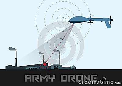 Army drone Vector Illustration