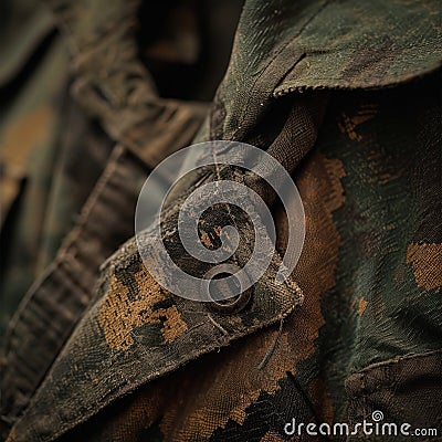 Army fabric texture with cool green patterns and patterns Stock Photo