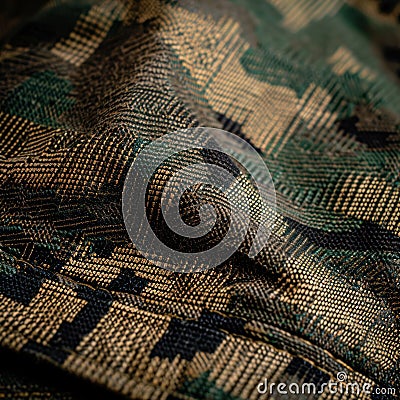 Army fabric texture with cool green patterns and patterns Stock Photo