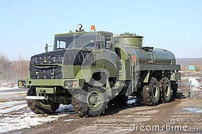 Army fuel truck Stock Photo