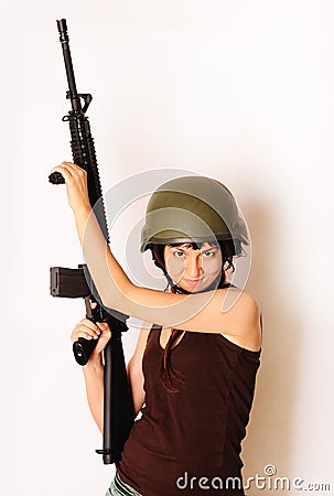 Army girl Stock Photo