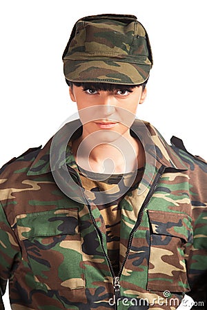 Army girl Stock Photo