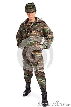 Army girl Stock Photo