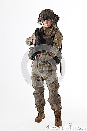 Army girl 5 Stock Photo