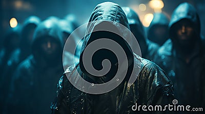 Army of hackers. Generative Ai Stock Photo