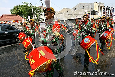 Army marching band Editorial Stock Photo