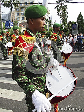 Army marching band Editorial Stock Photo