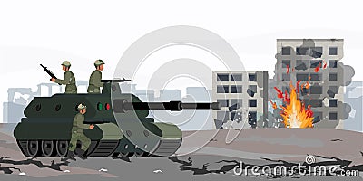 Army military operation place vector illustration Vector Illustration