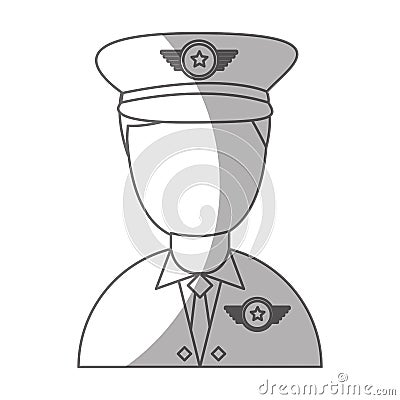 Army officer avatar character Vector Illustration