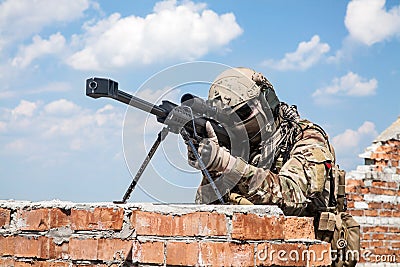 Army ranger sniper Stock Photo