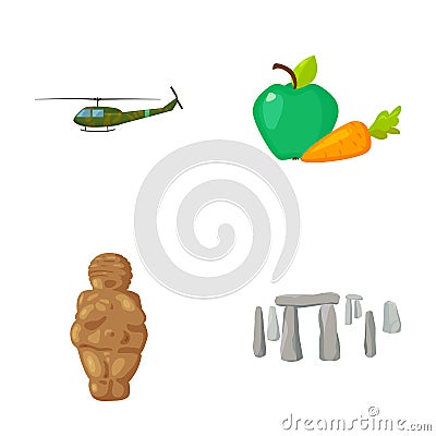 Army, religion and other web icon in cartoon style.food, history icons in set collection. Vector Illustration