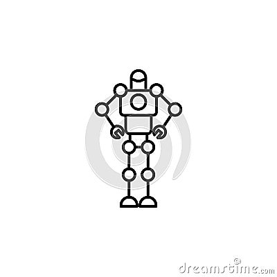 Army robot smart robot icon. Element of future technology icon for mobile concept and web apps. Thin line Army robot smart robot i Stock Photo