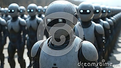 Army of Robots, Future of Automation Stock Photo