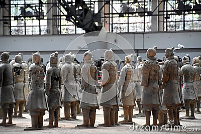 Army of Terracotta Warriors and Horses, Xian, China Editorial Stock Photo