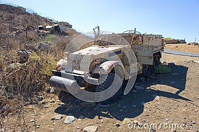 Army truck of yom kippur war Stock Photo