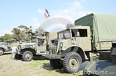 Army Trucks. Editorial Stock Photo