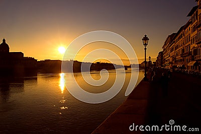 Arno River in Florence Stock Photo