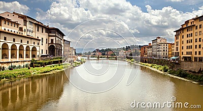 Arno river in Florence (Firenze) Stock Photo