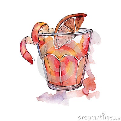 Arnold Palmer bar party cocktail drink. Nightclub isolated icon sketch drawing. Cartoon Illustration