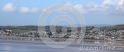 Arnside Tidal Bore, River Kent, Grange-over-Sands Stock Photo