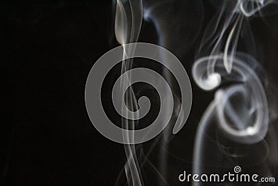 Aroma incense smoke ethereal odor slight figure Stock Photo