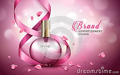 Aroma perfume ad Vector Illustration