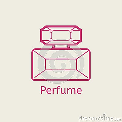 Aroma perfume line icon. Thin linear parfume signs for makeup and visage Vector Illustration