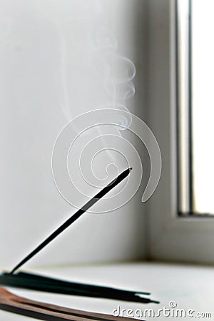 Aroma sticks and smoke Stock Photo