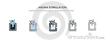 Aroma stimulation icon in different style vector illustration. two colored and black aroma stimulation vector icons designed in Vector Illustration