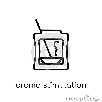 Aroma stimulation icon. Trendy modern flat linear vector Aroma s Vector Illustration