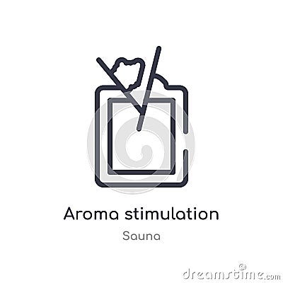 aroma stimulation outline icon. isolated line vector illustration from sauna collection. editable thin stroke aroma stimulation Vector Illustration