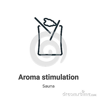 Aroma stimulation outline vector icon. Thin line black aroma stimulation icon, flat vector simple element illustration from Vector Illustration