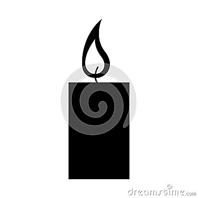 Aroma therapy candle spa icon Vector Illustration