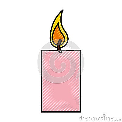 Aroma therapy candle spa icon Vector Illustration