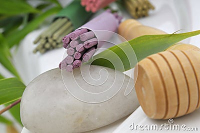 Aroma therapy equipment Stock Photo