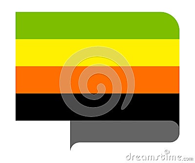 Aromantic pride flag Vector Illustration