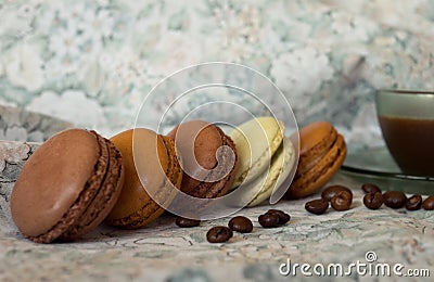 Aromas and flavors of France. Macarons Stock Photo