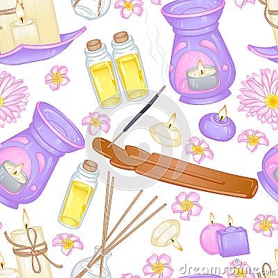 Aromatherapy pattern Vector Illustration