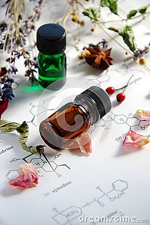 Aromatherapy and science Stock Photo