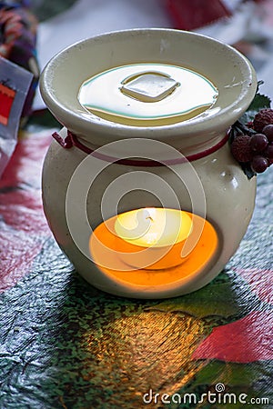 Aromatherapy Wax Melter Stock Photo