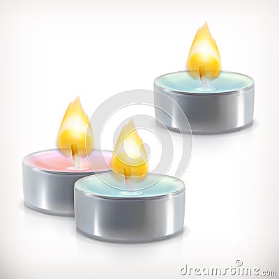 Aromatic candles icons Vector Illustration